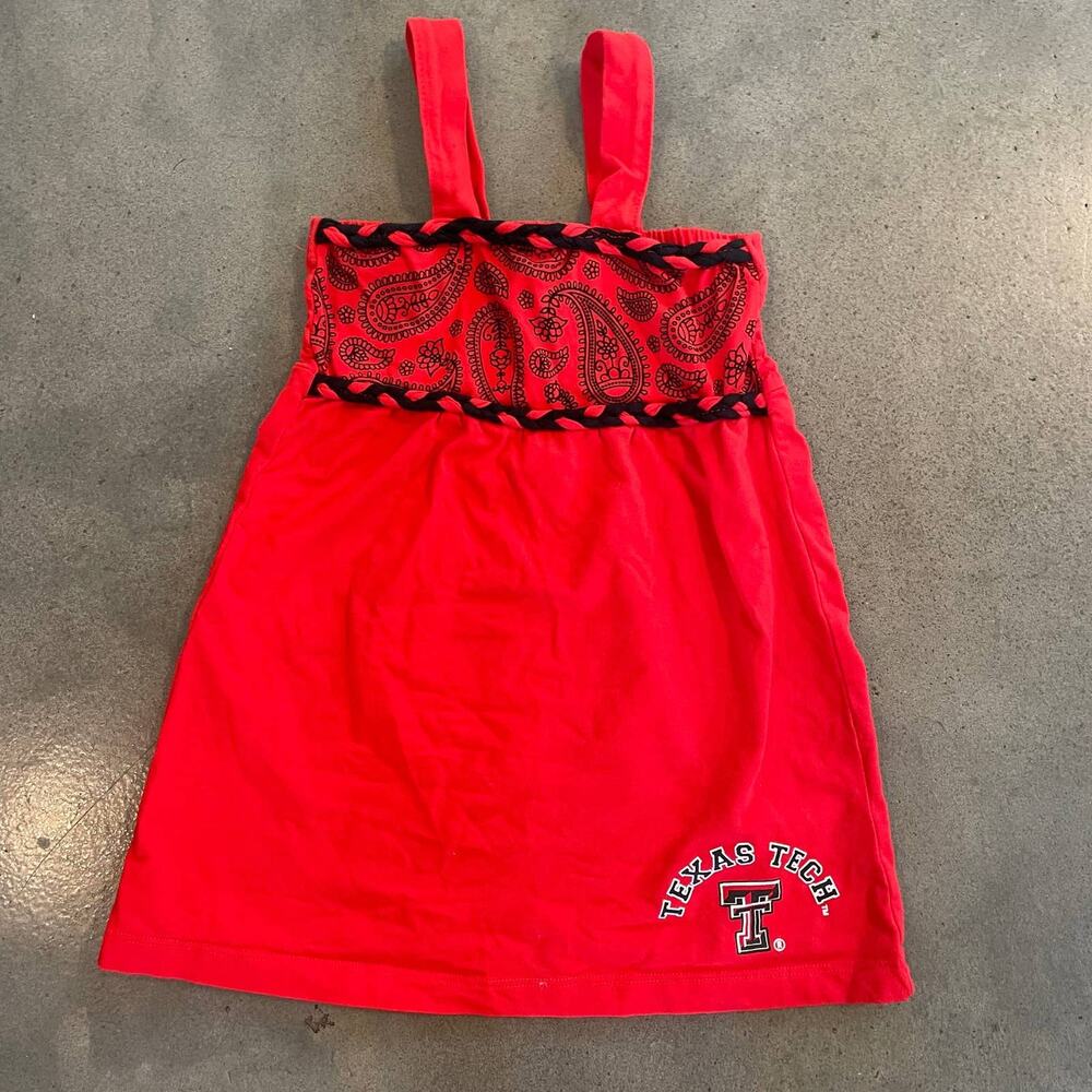 Cheekie Peach Texas Tech Red Raiders Toddler cotton dress 12-18 months